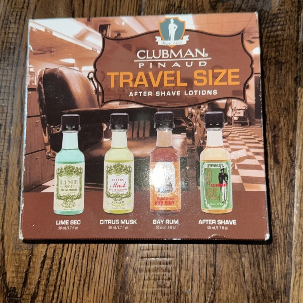 Travel Size After Shave Lotion Set - Green, Yellow, Red, Brown